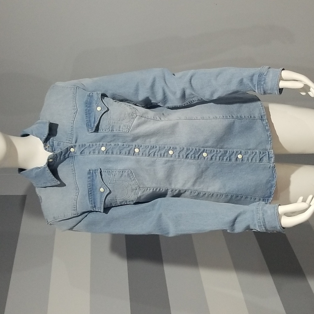 True religion denim shirt size M